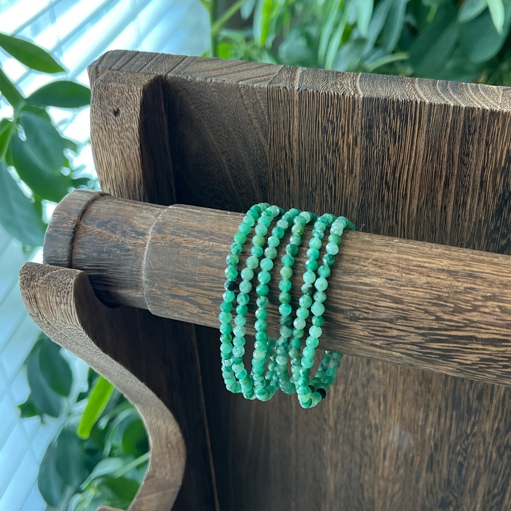 Emerald faceted bracelet (one) - Picture 4 of 5